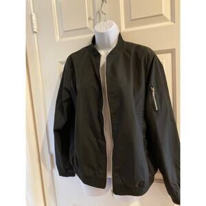Zeagoo Black Bomber-Style Jacket – Size Large